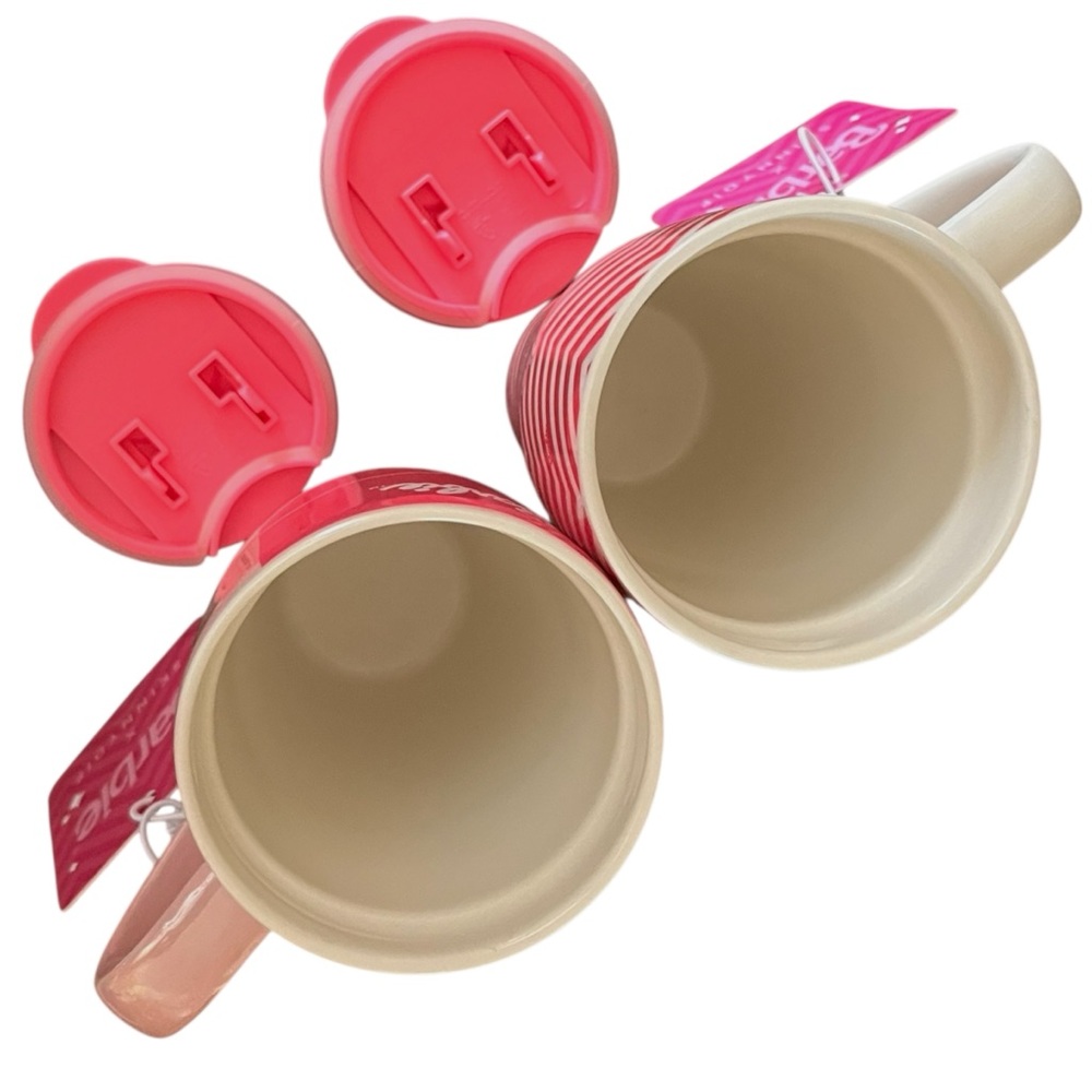 Barbie x Skinnydip Ceramic Travel Mug Set of 2 Limited Edition - Picture 8 of 11